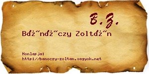 Bánóczy Zoltán névjegykártya